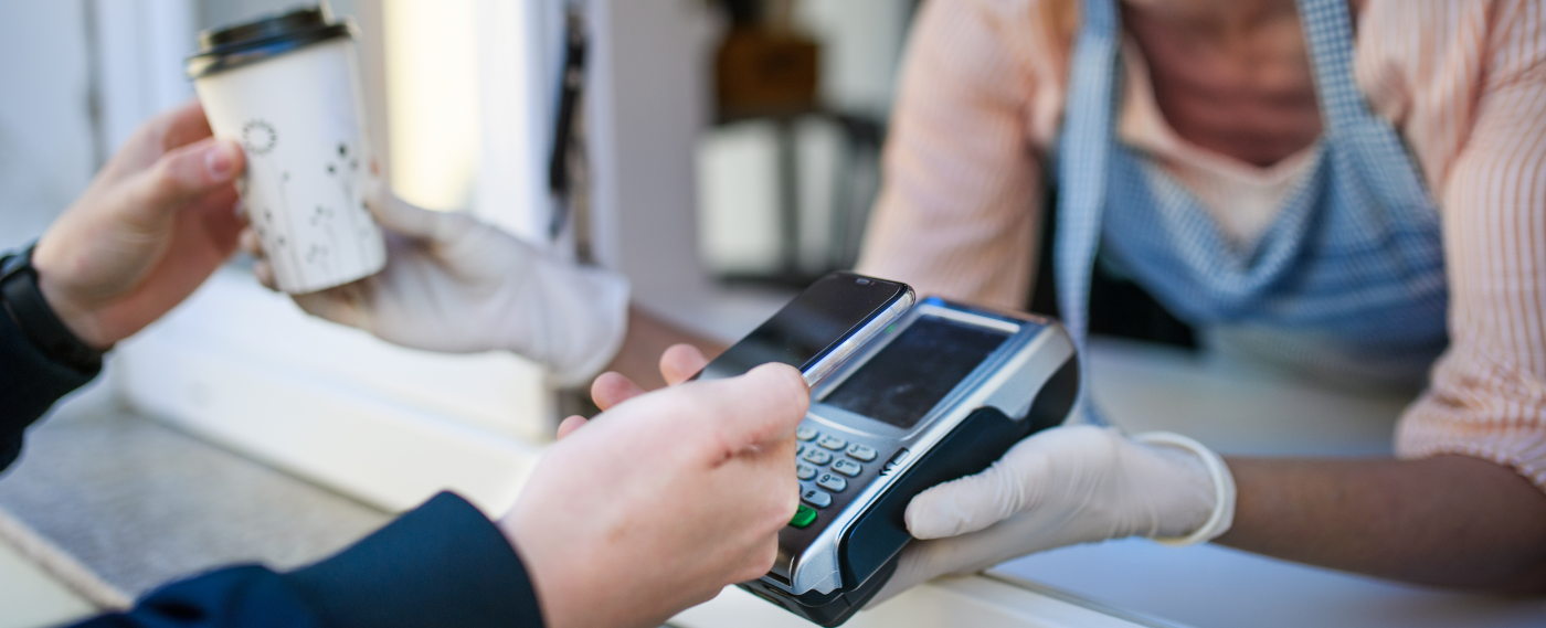 Social distancing, hand hygiene, face masks and contactless payment